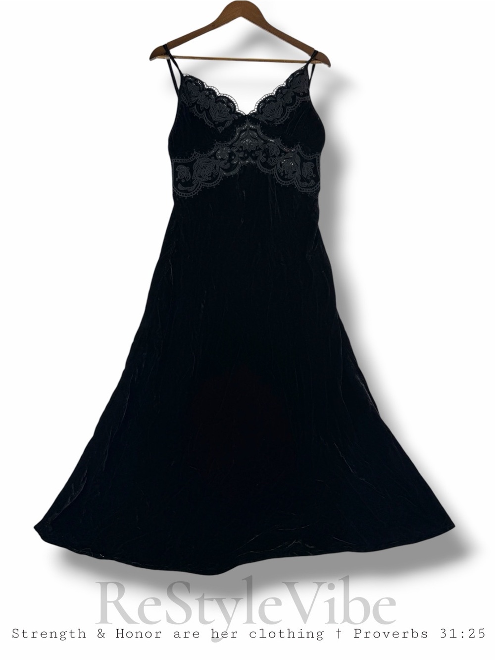 FARM RIO x ANTHROPOLOGIE Women’s Size M Dress Midi Slip Velvet Lace Sexy